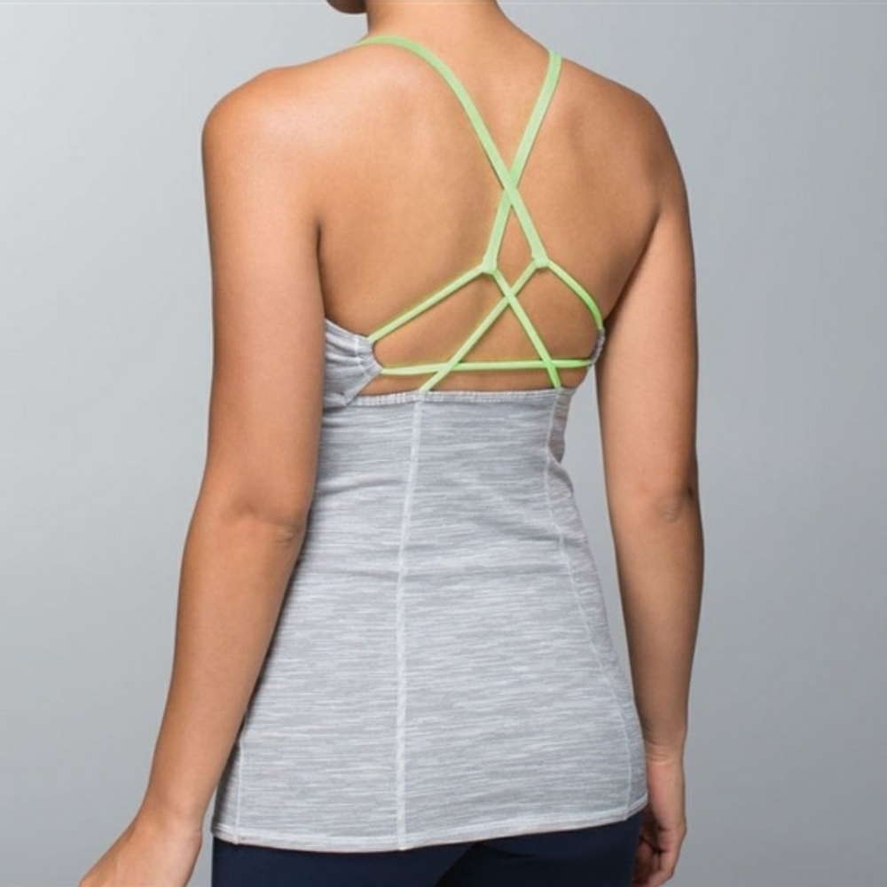 Lululemon Dancing Warrior Tank Gray/Mint
